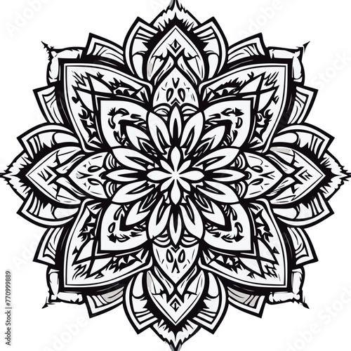 Mandala para colorear lineas de dibujo