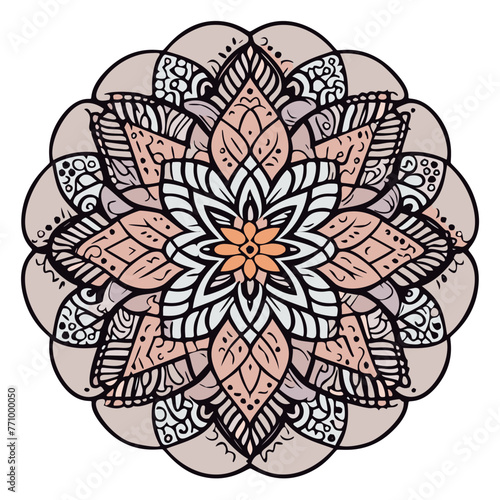 Mandala para colorear lineas de dibujo