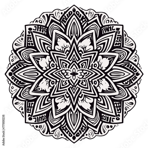 Mandala para colorear lineas de dibujo