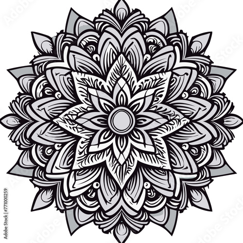 Mandala para colorear lineas de dibujo