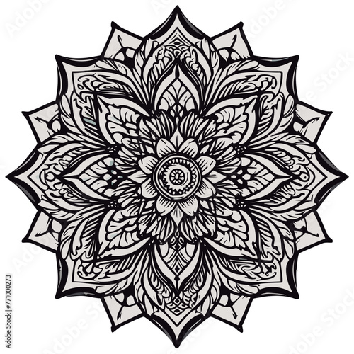 Mandala para colorear lineas de dibujo