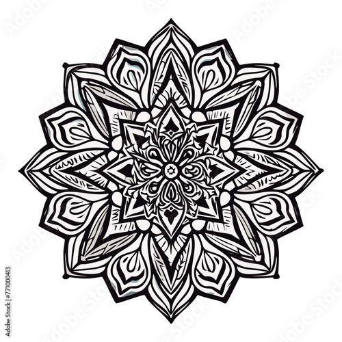 Mandala para colorear lineas de dibujo