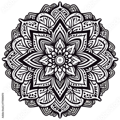 Mandala para colorear lineas de dibujo