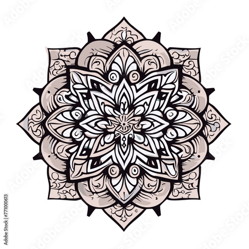 Mandala para colorear lineas de dibujo