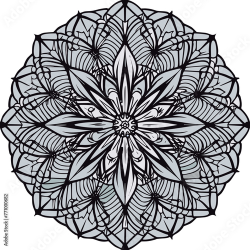 Mandala para colorear lineas de dibujo