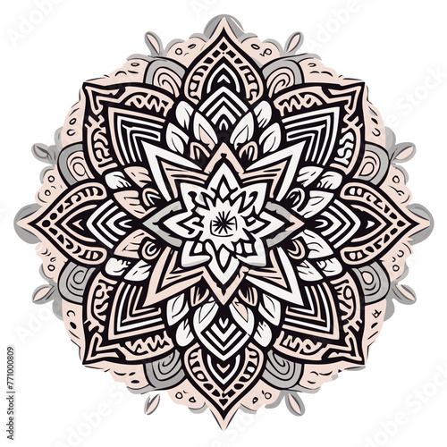 Mandala para colorear lineas de dibujo