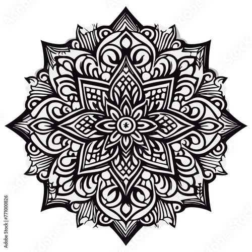 Mandala para colorear lineas de dibujo