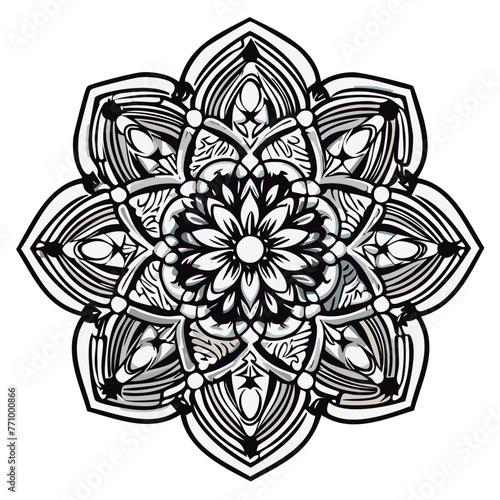 Mandala para colorear lineas de dibujo