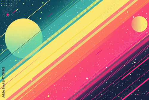 multicolored 80s style background,generative ai