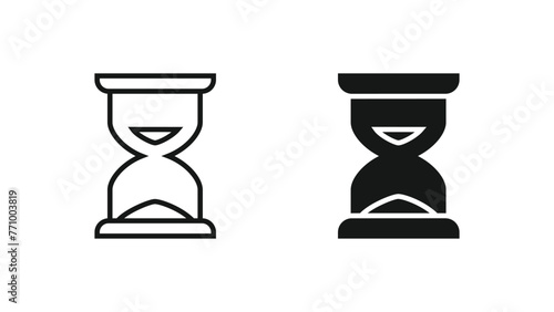 Time Icon Design with Analog and Digital Clocks
