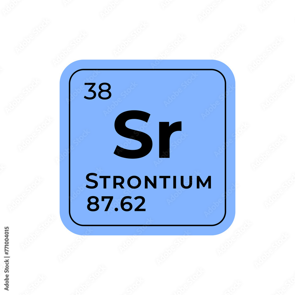 Strontium, chemical element of the periodic table graphic design Strontium, chemical element of the periodic table graphic design