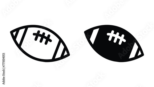 American Football Icon Design with Helmet and Ball Elements