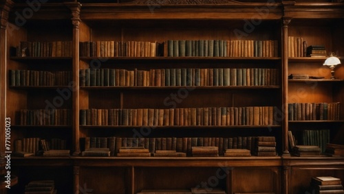 books on wooden shelves