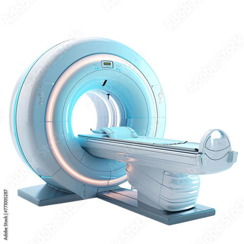 MRI machine on isolated white background © MuhammadAslam