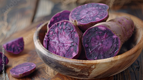 Purple Sweet Potato sweet potato organic vegetables purple photo