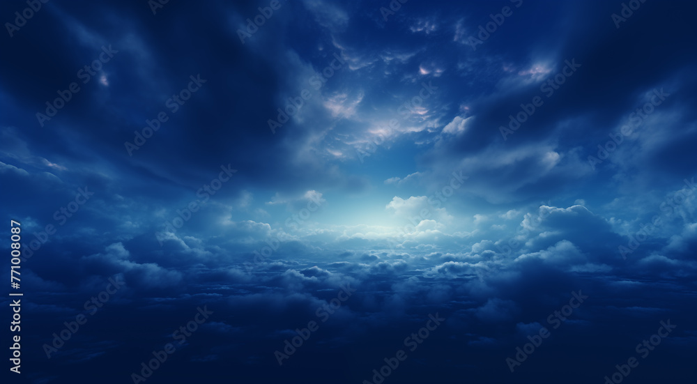 A stormy cloudscape, where shades of white and dark blue dance in an aerial view amidst billowing clouds. Above this tempestuous sky, cinematic lighting creates an epic fantasy. Majestic sky scene A stormy cloudscape, where shades of white and dark blue dance in an aerial view amidst billowing clouds. Above this tempestuous sky, cinematic lighting creates an epic fantasy. Majestic sky scene