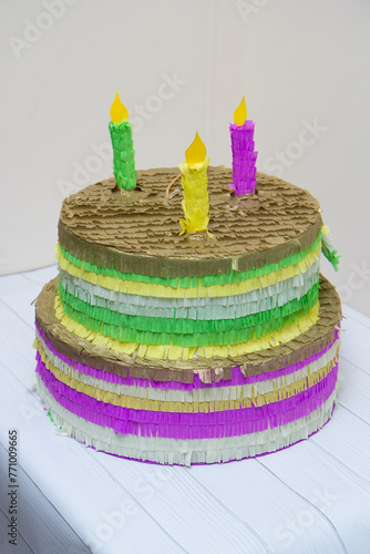 birthday cake with candle