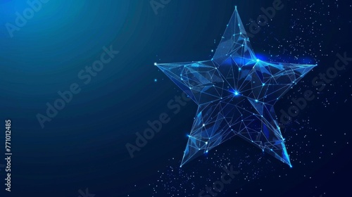 Design concept in low poly style with abstract geometric background. Wireframe light connection structure. New 3D graphic concept. Isolated image.