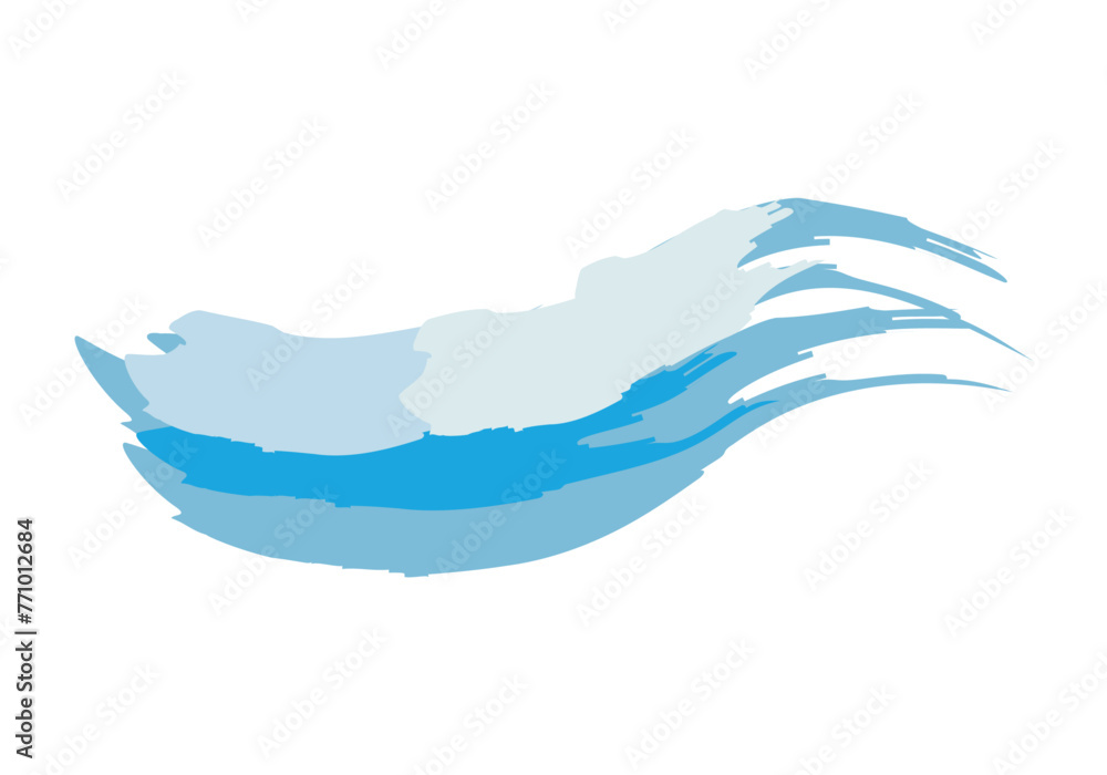Trazado azul hecho con pincel representado agua. Trazado azul hecho con pincel representado agua.