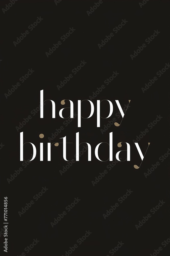Black and White Happy Birthday Card Black and White Happy Birthday Card