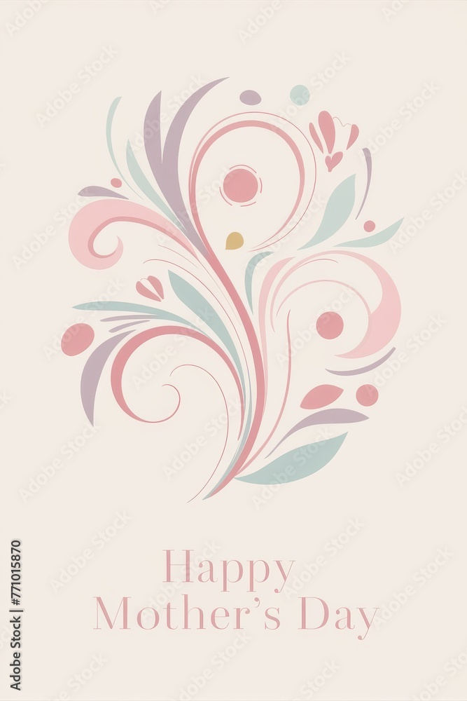 Elegant Mothers Day Card With Floral Design