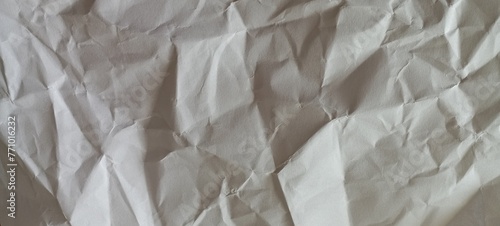 wrinkled crumpled white paper background