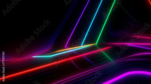 Abstract neon light fluorescent background