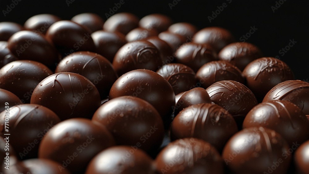 close up of chocolate candies close up of chocolate candies