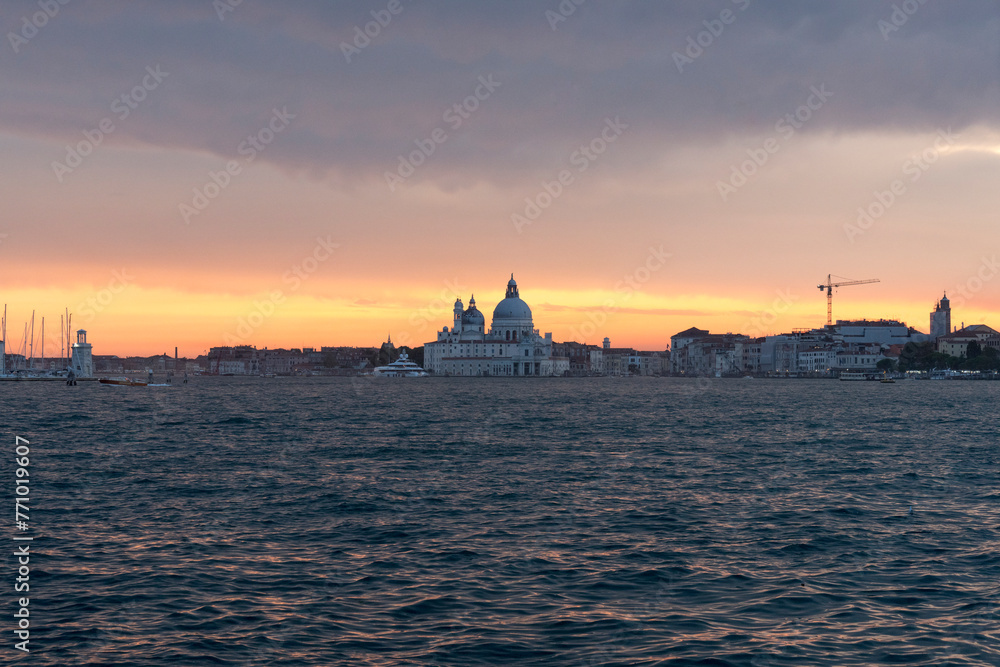 Venedig, Silhouette bei Abendlicht