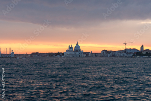 Venedig, Silhouette bei Abendlicht
