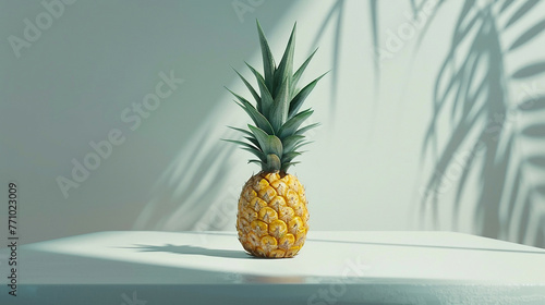 Minimalistic purity a pineapple s, background for ad or social media  photo