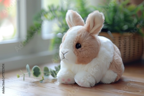 Adorable Rabbit Plush Toy: Styleraw Perspective Generative AI