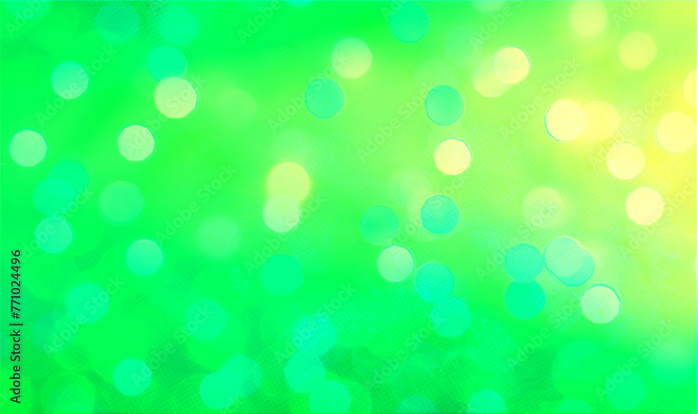Obraz premium Green bokeh background banner for Party, greetings, poster, ad, events, and various design works