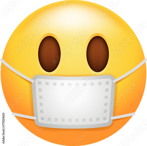 Face Wearing Medical Mask Emoji Icon