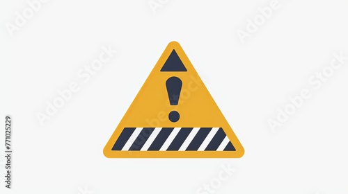 Yellow Warning Dangerous attention icon icon, danger symbol, filled flat sign, solid pictogram, isolated on white. Exclamation mark triangle symbol, logo. Attracting attentionSecurity First sign