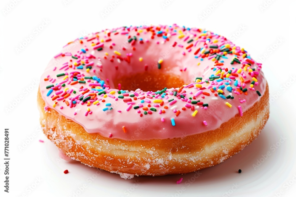 Delectable Donut Isolated on White Background - Studio Style Generative AI Delectable Donut Isolated on White Background - Studio Style Generative AI