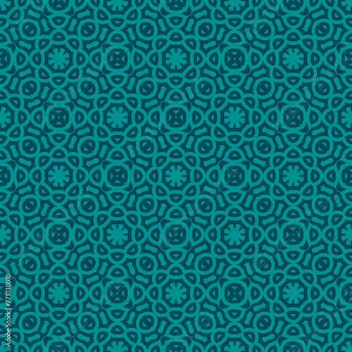Vintage seamless pattern. Ornamental antique style, floral background. blue ornament