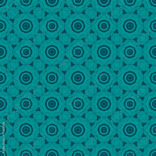 Vintage seamless pattern. Ornamental antique style, floral background. blue ornament