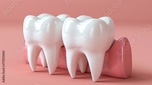 An isometric-style tooth icon represents dentistry in this vector illustration.