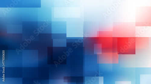 Abstract Pixelated Background in Blue and Red Tones