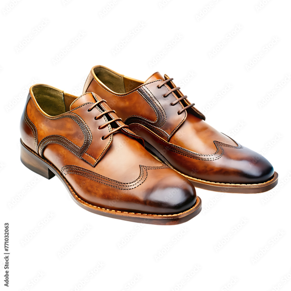 brown shoes isolated on the white background brown shoes isolated on the white background