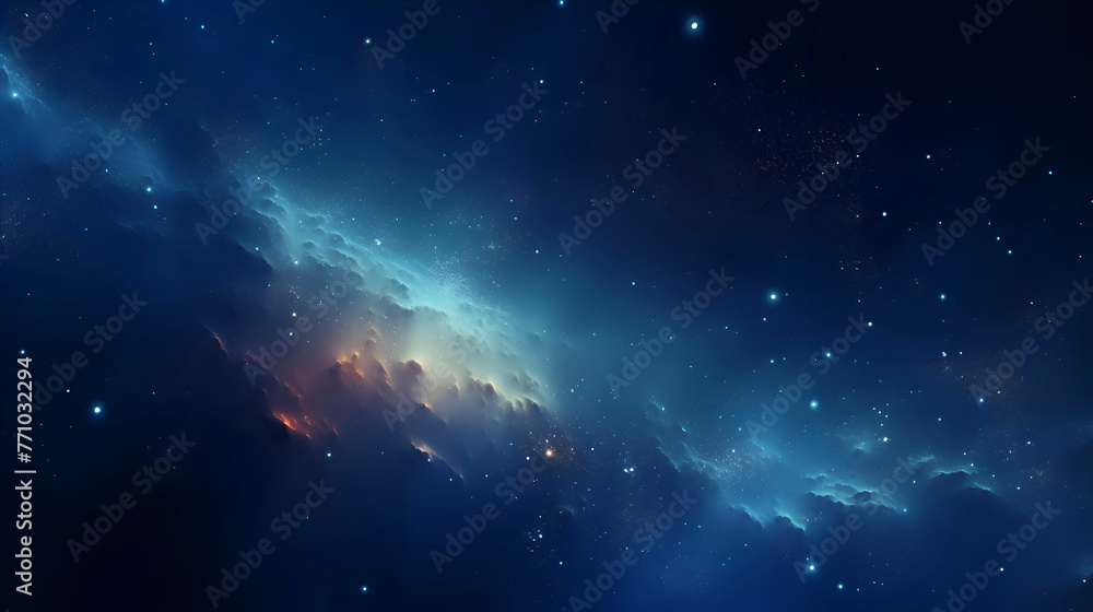 Night sky with stars and nebula. computer generated abstract background. 3D rendering Night sky with stars and nebula. computer generated abstract background. 3D rendering