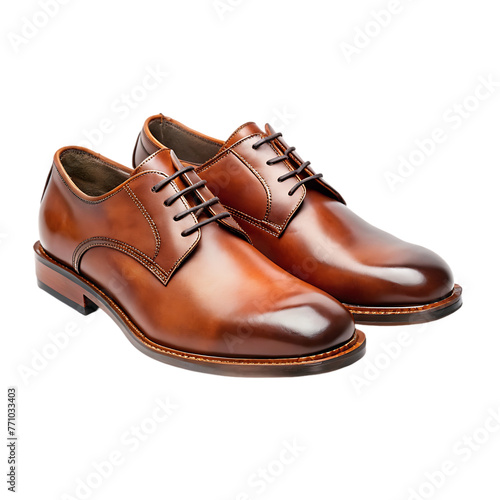 brown shoes isolated on the white background