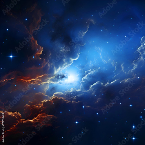 Cosmic space and stars. computer generated abstract background. 3D rendering