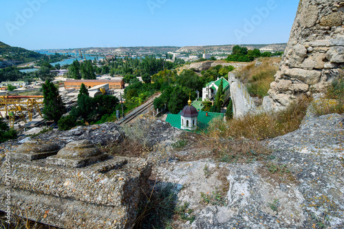 Top view of the city and the cave monastery