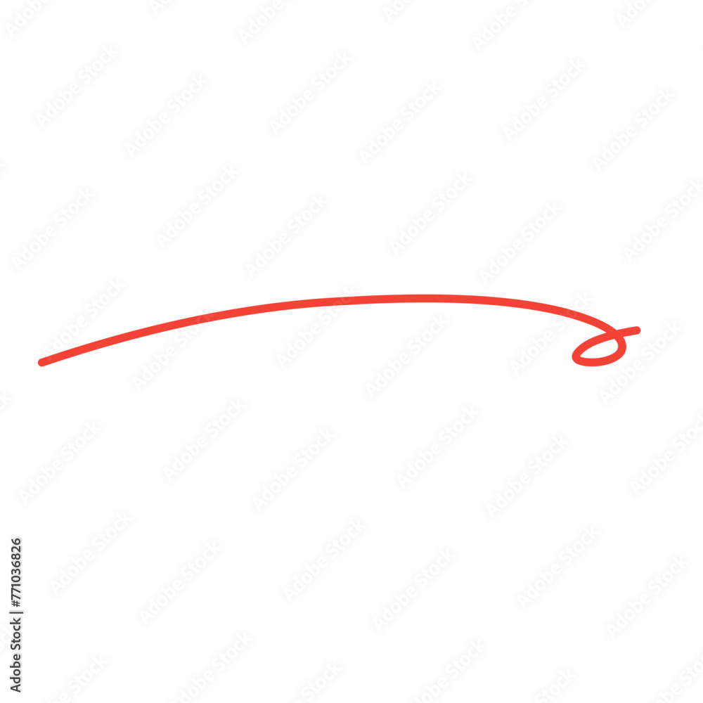 red brush stroke underline