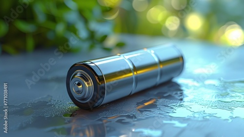 Illustration of a single dry battery, specifically AA batteries.
