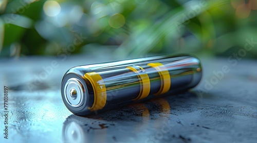 Illustration of a single dry battery, specifically AA batteries.