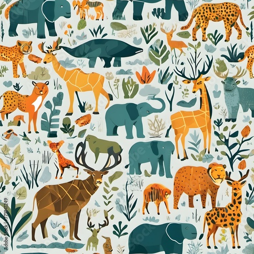 seamless pattern with animals