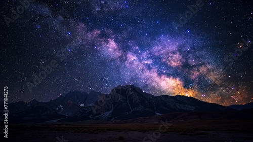 Night Sky Filled With Stars and the Milky Way
